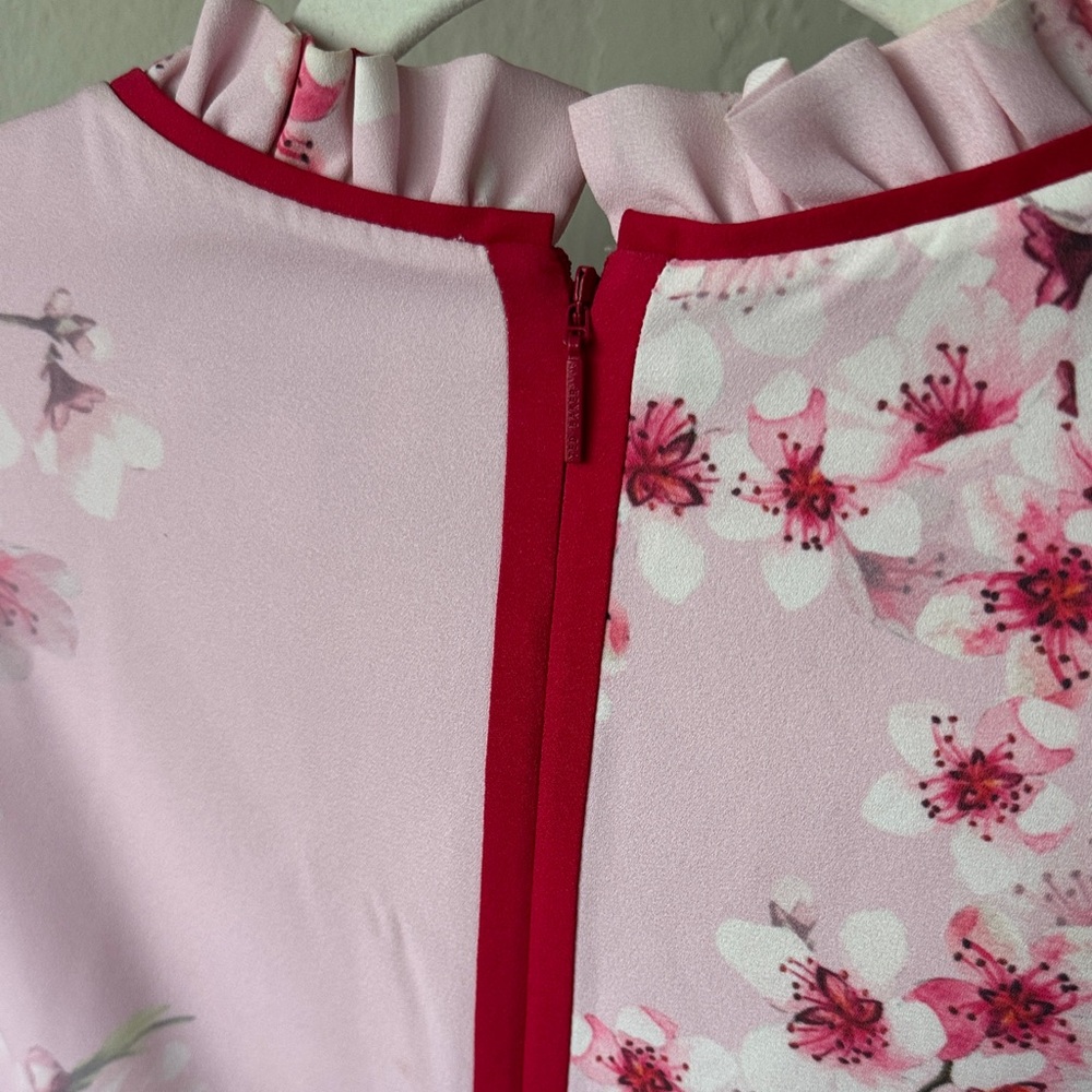 Ted Baker Pink floral long sleeves dress - Picture 7 of 7